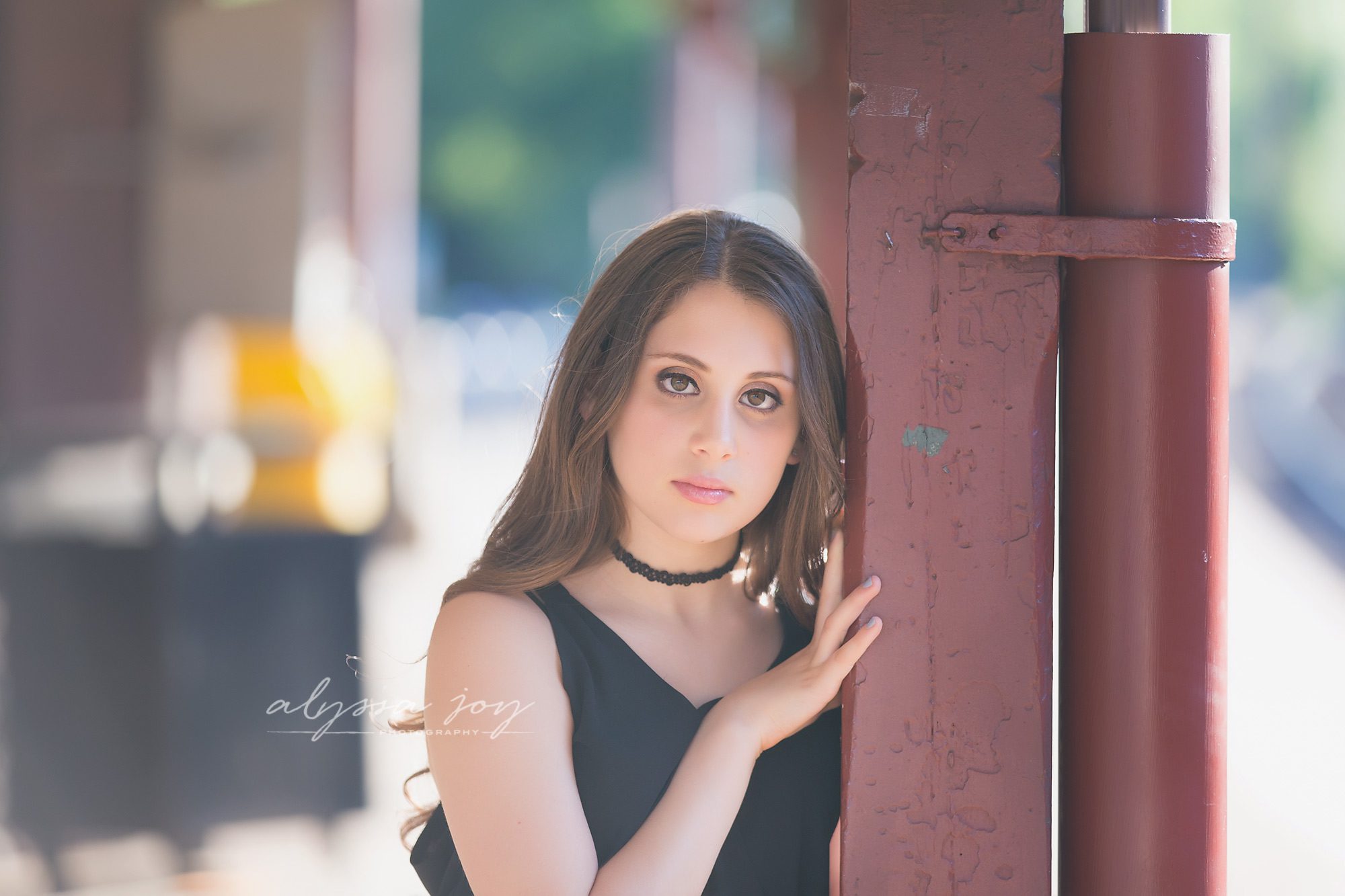shot of teenage girl at train station Alyssa Joy Photography