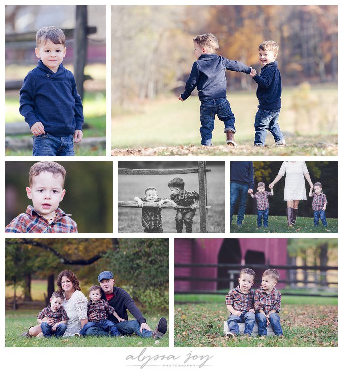 Fall family photo session with toddlers