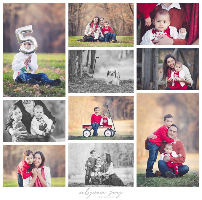 Family portrait montage from a New Jersey Photo Session