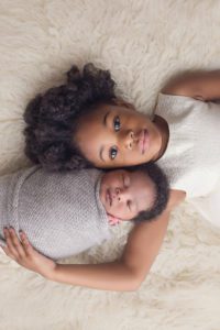 New Jersey newborn photographer - baby with sister